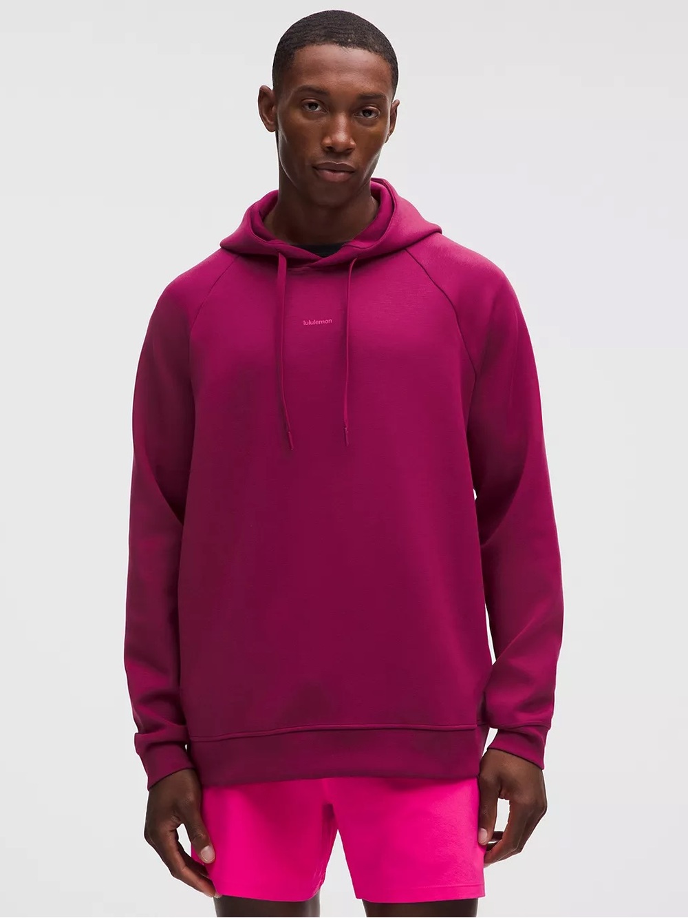 Lululemon Smooth Spacer Pullover Hoodie Run Graphic Raspberry Rave Men’s M NWT